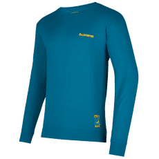 Bluza La Sportiva CLIMBING ON THE MOON Sweatshirt Men Turchese/Giallo