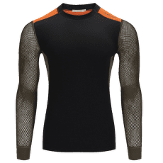 Koszulka z długim rękawem Aclima WoolNet Hiking Crew Neck shirt Men Jet Black/Tarmac/Gold Flame