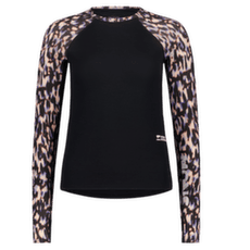 Koszulka z długim rękawem Mons Royale Bella Merino Long Sleeve Women Rock Leopard/Black