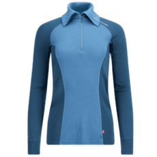 Koszulka z długim rękawem Aclima WarmWool Polo Women Blue Fusion/Midnight Navy
