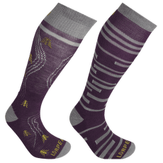 Podkolanówki Lorpen T1 SKI MID Women 2 PACK GREY/PLUM