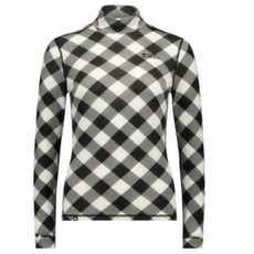 Koszulka z długim rękawem Mons Royale Cascade Merino Base Layer Mock Neck Long Sleeve Women Check