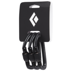 Karabinek wspinaczkowy Black Diamond HOTFORGE SCREWGATE 3 PACK Black