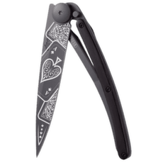 Nóż Deejo Tattoo Black ebony wood Good Luck