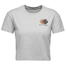 Koszulka z krótkim rękawem Black Diamond Faded Crop SS Tee Women Nickel Heather
