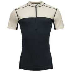 Koszulka z krótkim rękawem Devold Lauparen Merino 190 Zip Tee Men 010C RAW WHITE/INK/BLACK