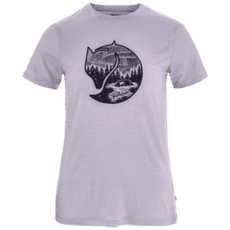 Koszulka z krótkim rękawem Fjällräven Abisko Wool Fox SS Women Lavender Mist- Dark Navy