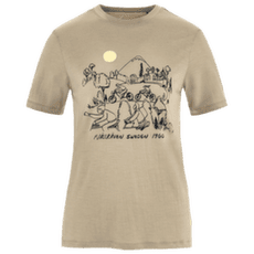 Koszulka z krótkim rękawem Fjällräven HOJA LUGNT WOOL T-SHIRT WOMEN Fossil