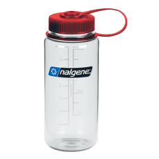 Butelka Nalgene Wide-Mouth 500 mL Sustain Clear w/Red Cap, Sustain 682021-0335