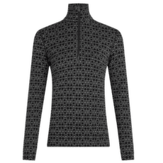 Koszulka z długim rękawem Icebreaker Merino 260 Oasis Vertex LS Half Zip Alpine Geo Women BLACK/SNOW/J