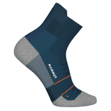 Skarpety Mammut Mountain Running Lightweight Merino Quarter Socks 50649 deep ice-tangerine-white