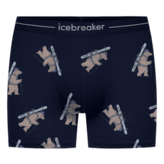 Bokserki Icebreaker Merino 150 Anatomica Boxers Bear Tour AOP Men Midnight Navy