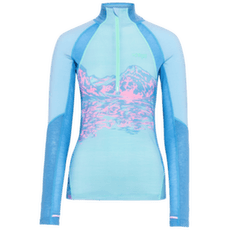 Koszulka z długim rękawem Kari Traa RACHEL HZ WAVE/BRIGHT TURQUOISE