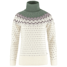 Sweter Fjällräven Övik Knit Roller Neck Women Chalk White-Patina Green