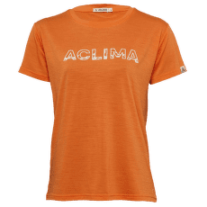 Koszulka z krótkim rękawem Aclima LightWool Tee Logo Women Orange Tiger