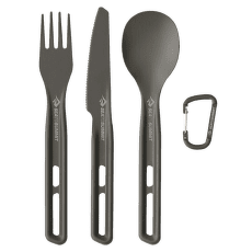 Sztućce Sea to Summit Frontier UL Cutlery Set - [3 Piece] Aluminium Hard Anodised Grey