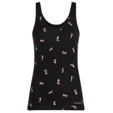 Tank top Icebreaker Merino 150 Siren Tank Snow Day women BLACK/ACID PINK/AOP