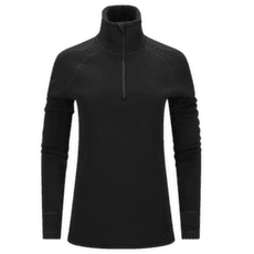 Koszulka z długim rękawem Aclima FleeceWool V2 Polo zip Women Jet Black