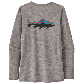 Koszulka z długim rękawem Patagonia Cap Cool Daily Graphic Shirt Waters Long Sleeve Women Fitz Roy Trout: Feather Grey
