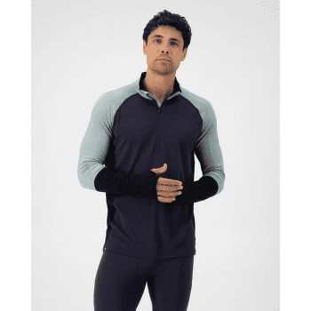 Koszulka z długim rękawem Mons Royale Olympus Merino Half Zip Men Dew / 9 Iron / Black