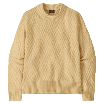 Sweter Patagonia Recycled Wool Crewneck Sweater Women Chevron Cable: Natural