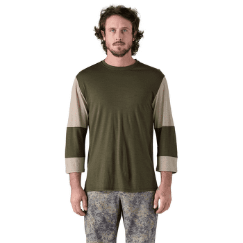 Koszulka z krótkim rękawem Patagonia Merino 3/4 Sleeve Bike Jersey Men Black