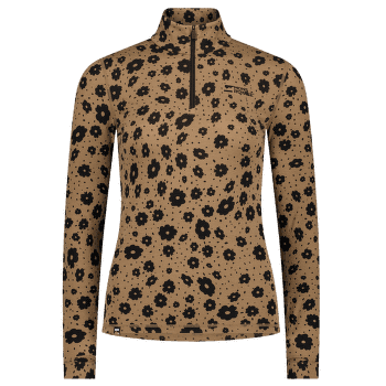 Koszulka z długim rękawem Mons Royale Cascade Merino Flex 1/4 Zip Long Sleeve Women Aoraki Lily Toffee