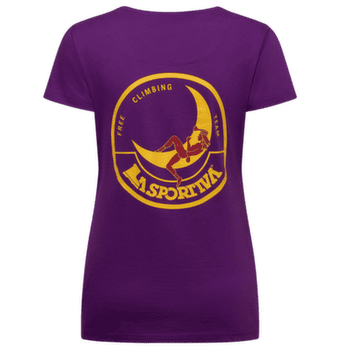Koszulka z krótkim rękawem La Sportiva CLIMBING ON THE MOON T-Shirt Women Viola/Giallo