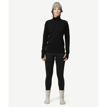 Koszulka z długim rękawem Devold Expedition Zip Neck Woman 950 BLACK