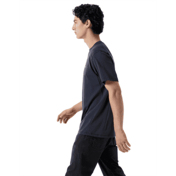 Koszulka z krótkim rękawem Arcteryx Kragg SL Cotton Blurred Bird SS Men Black Sapphire