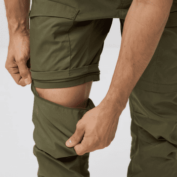 Spodnie Fjällräven ABISKO HYBRID TRAIL TROUSERS ZIP-OFF MEN Laurel Green