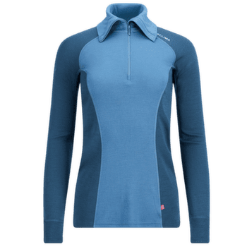 Koszulka z długim rękawem Aclima WarmWool Polo Women Blue Fusion/Midnight Navy