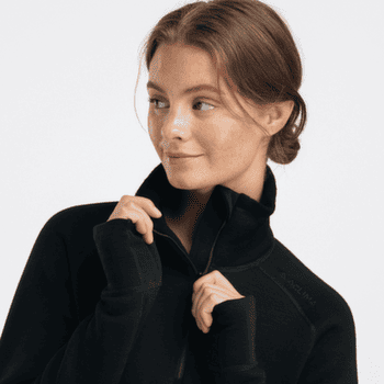 Pulower Aclima FleeceWool V2 Polo zip Women Jet Black