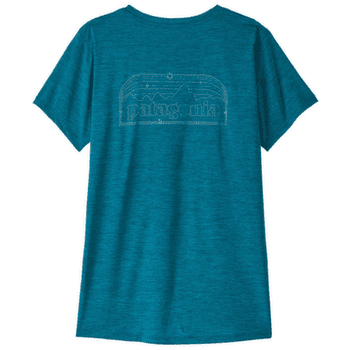 Koszulka z krótkim rękawem Patagonia CAP COOL DAILY SHIRT - P-6 COSMOS Women Glacial Blue - Light Glacial Blue X-Dye