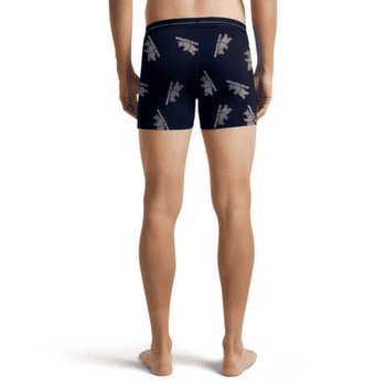 Bokserki Icebreaker Merino 150 Anatomica Boxers Bear Tour AOP Men Midnight Navy