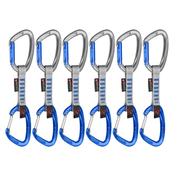 Expresy kompletne Mammut Crag Keylock Wire Indicator 6-Pack Quickdraws 32200 silver-ultramarine