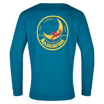 Bluza La Sportiva CLIMBING ON THE MOON Sweatshirt Men Turchese/Giallo