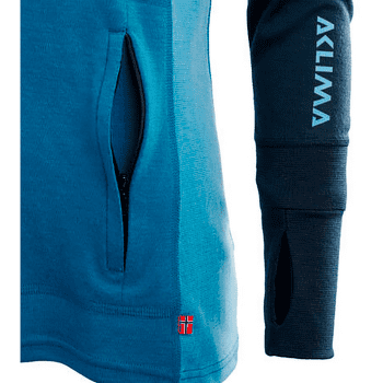 Bluza Aclima WarmWool Hood Sweater W/Zip Women Navy Blazer / Blue Sapphire / Azure Blue