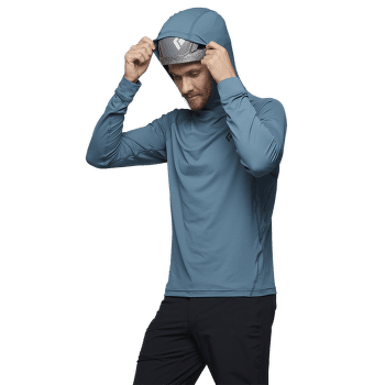 Triko s dlouhým rukávem Black Diamond LS Alpenglow Hoody Men Relief-Fog Blue-Midnight Blue