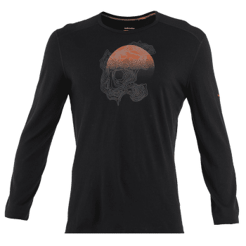 Koszulka z długim rękawem Icebreaker Merino 200 Oasis LS Crewe Ruapehu Round Men Black