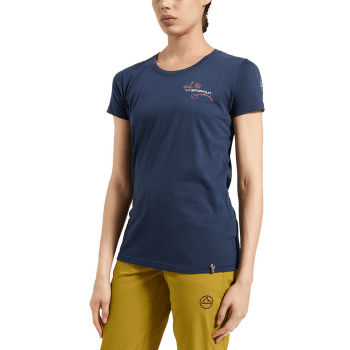 Koszulka z krótkim rękawem La Sportiva CLIMB FLOWER T-SHIRT Women Limestone/Night Sky