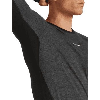 Koszulka z długim rękawem Icebreaker Merino 200 Oasis+ LS Crewe Men BLACK/JET HTHR/UNDYED/CB