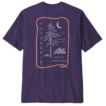 Koszulka z krótkim rękawem Patagonia Clean Climb Roots Responsibili-Tee Men Plummet Purple