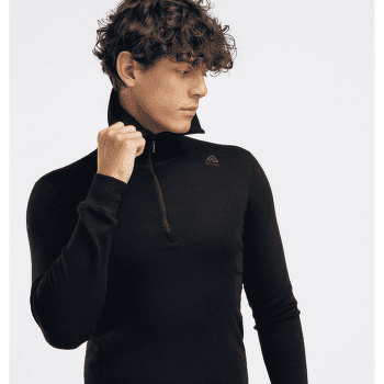 Triko s dlouhým rukávem Aclima WarmWool Polo Men Green Gables / Corsair / Jet Black