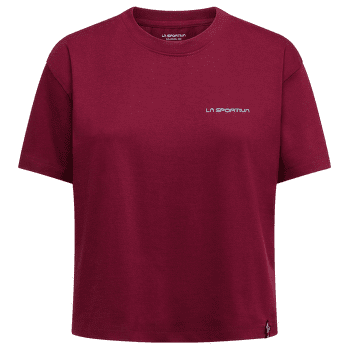 Koszulka z krótkim rękawem La Sportiva TRILOGY CROP T-SHIRT Women Redwood/Limestone
