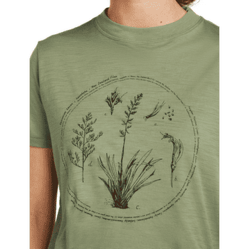 Koszulka z krótkim rękawem Icebreaker Merino 150 Tech Lite SS Crop Tee Seed Story Women PORCINI