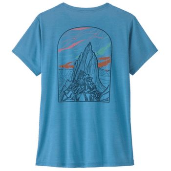 Koszulka z krótkim rękawem Patagonia Cap Cool Daily Shirt - Cloud Crag Women Shore Blue - Light Shore Blue X-Dye