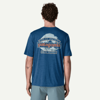 Koszulka z krótkim rękawem Patagonia Cap Cool Daily Shirt - Great Waves Men Dyno White