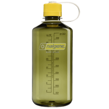 Butelka Nalgene Narrow-Mouth 1000 mL Sustain Oil Green w/Freesia
