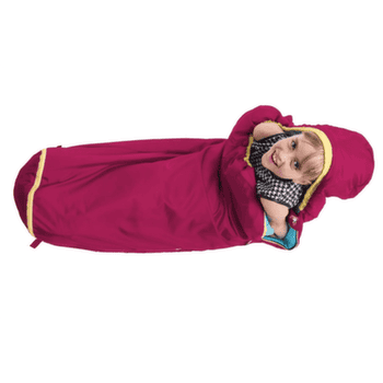 Śpiwór Grüezi bag Kids Grow Colorful Raspberry Red Raspberry Red